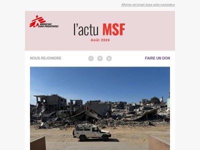 Newsletter d'août 2026 - Gaza: Israël classe sans suite les enquêtes sur les meurtres d'employés MSF