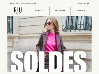 Vos essentiels Riu Paris soldés