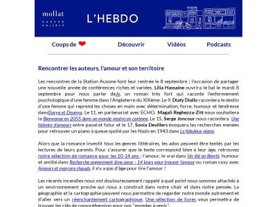 Rencontrer les auteurs, l'amour et son territoire