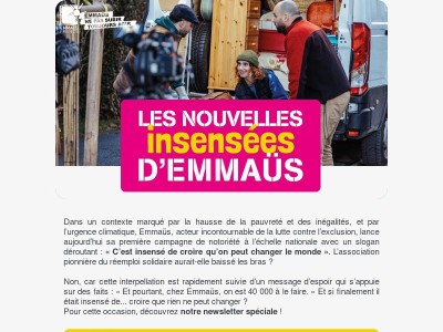 Les Nouvelles insensées d'Emmaüs - Février 2026