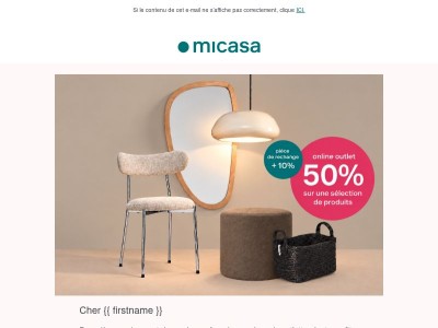 Tes favoris Outlet à -10% en plus