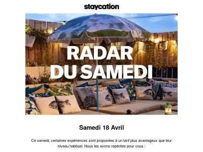 ⚡️Radar du Samedi