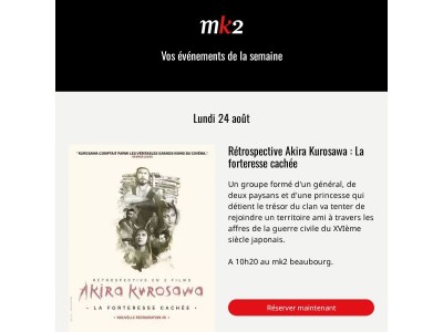 Vos évènements de la semaine 