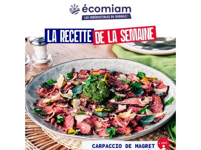 Pimpez vos repas d'été avec notre carpaccio de magret et sa glace basilic