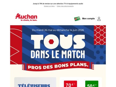 📺 Le match s’invite chez vous à prix réduit