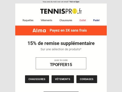 15% supp sur une sélection !