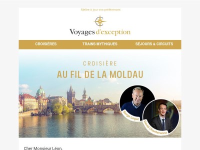 Croisière au fil de la Moldau (mai 2027)