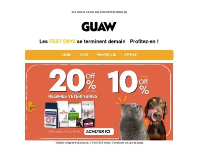 LES FEST DAYS SE TERMINENT DEMAIN ! 🥳 -10 % sur ce qu’il préfère