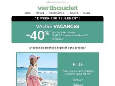 ☀️ Tout à -40% ce week-end seulement !