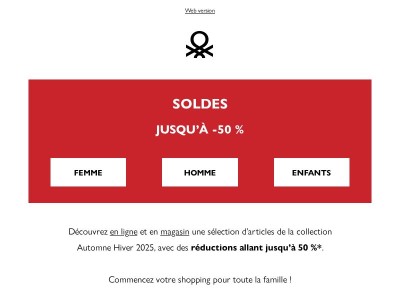 Soldes jusqu’à -50 %