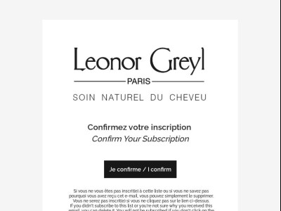 Confirmez votre inscription - Confirm Your Subscription