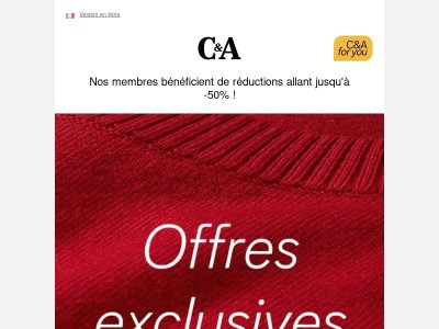 Des promotions rien que pour nos membres