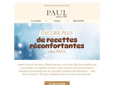 🍰 Nouvelles douceurs réconfortantes chez PAUL