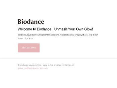 Customer account confirmation