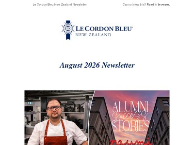 Executive Chef Alumnus, Wellington on a Plate, and Alumni Gathering coming soon!