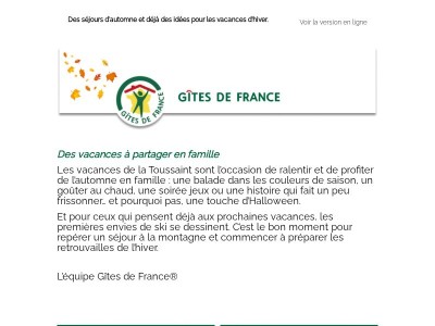 OUI aux vacances d’automne en famille !