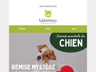 Journée mondiale du chien : Une remise mystère aujourd'hui uniquement !