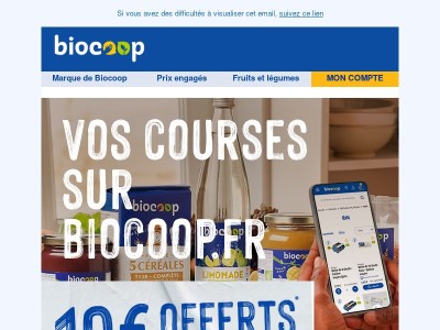 10€  de réduction sur vos courses bio !
