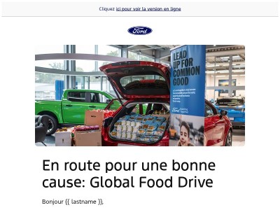Faire le bien ensemble: l’action Global Food Drive en septembre