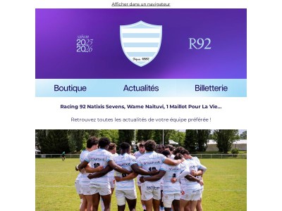 🏉 La news du mois : Découvrez les dernières actualités du Racing 92 !