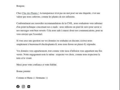 Une précision sur nos e-mails 🌿