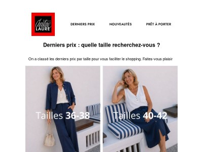 Derniers prix : que reste-t-il dans votre taille ?