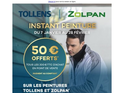 50€ offerts | INSTANT PEINTURE