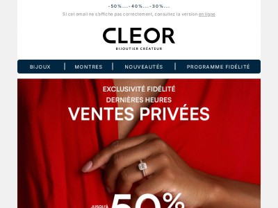 Dernières heures pour profiter des Ventes Privées ! 🕒