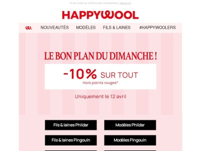 Bon plan du dimanche : -10% sur TOUT