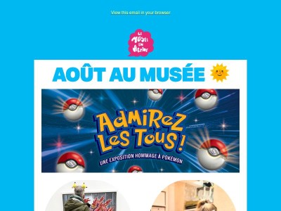 🌞En Août, le Musée en Herbe est ouvert tous les jours!🌞