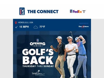 Aloha! PGA TOUR golf is back this week at Waialae