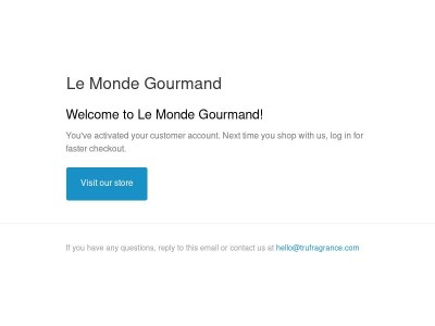 Customer account confirmation