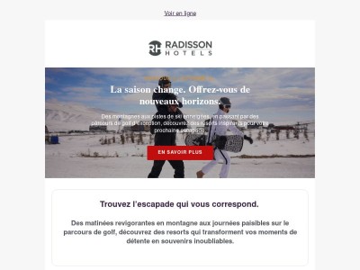 Des parcours de golf aux sommets majestueux, trouvez votre prochain horizon.