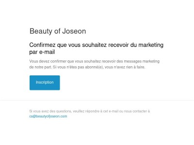 Confirmez que vous souhaitez recevoir du marketing par e-mail