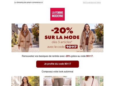 😍 -20% sur la Mode