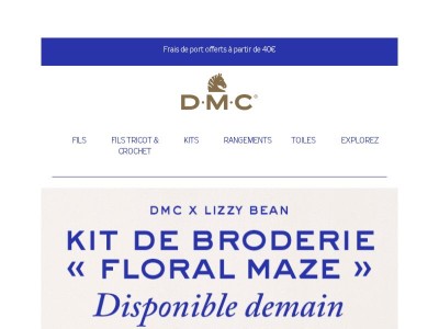 Disponible demain : Kit de broderie collectif « Floral Maze »