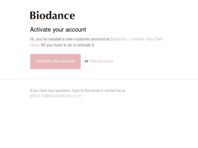 Customer account activation
