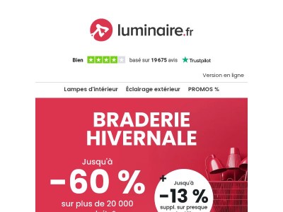 Des remises éclatantes pendant notre braderie hivernale ! 🤩 