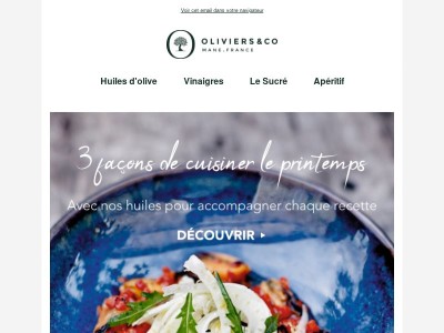 3 huiles, 3 idées pour cuisiner le printemps 🌿