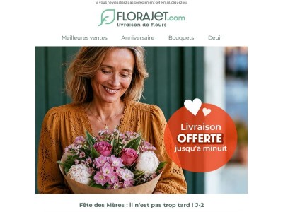LIVRAISON OFFERTE jusqu'à ce soir !