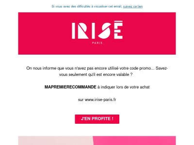 Votre code promo est toujours valable ! 😎 