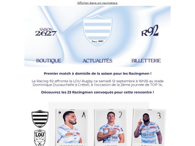 Le programme du week-end des Ciel & Blanc !