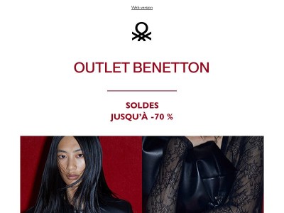 Lancement des Soldes sur l’Outlet Benetton : jusqu'à -70 %