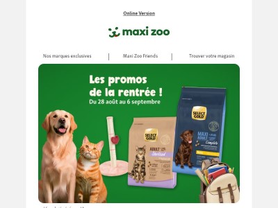 La rentrée de votre animal c'est maintenant !