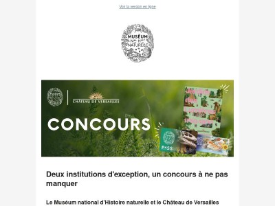 🎁 Concours Muséum × Château de Versailles

