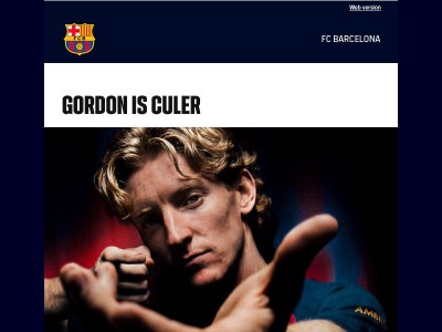 First signing for the new season! Gordon is culer!