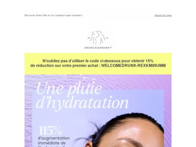 Hydratation : +115% immédiatement