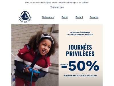 Dernier jour : votre offre se termine ce soir !