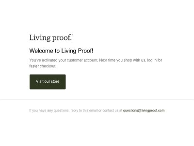 Customer account confirmation