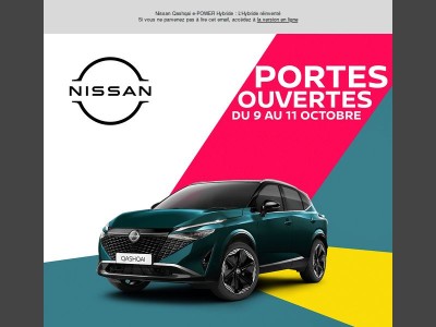 Ne manquez pas les Phénoménales Nissan ! Qashqai e-POWER Hybride à partir de 299€/mois sans apport